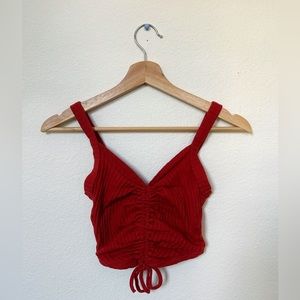 Urban Outfitters Red Cropped Tank